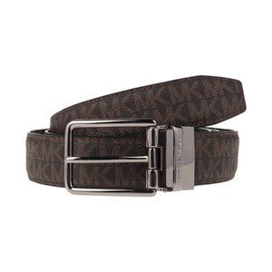 MICHAEL KORS Cut-To-Fit Reversible Pebbled Leather Pin Buckle Belt